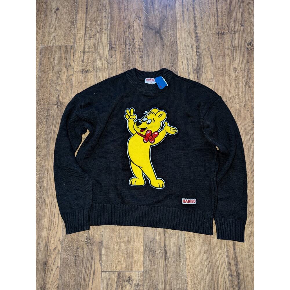 Haribo‎ Size XS Blue Thick Heavy Gummy Bears Golden Bear Cotton Blnd Sweater